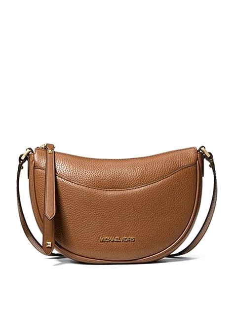 dover small half moon michael kors|Michael Kors Dover Half Moon Leather Shoulder Bag.